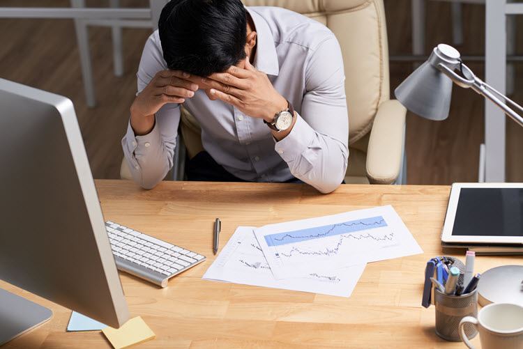 Man Stressed from Wealth Mistakes